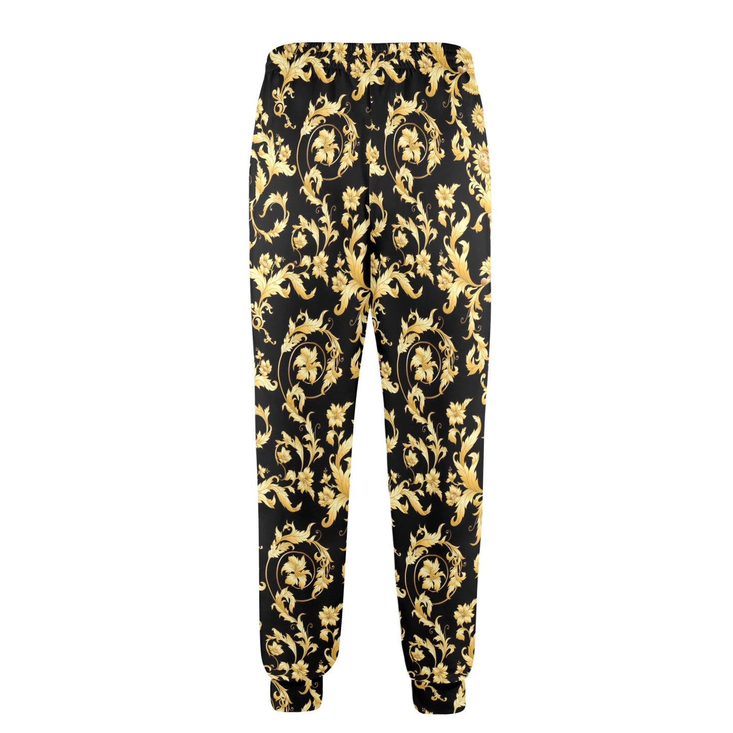 Baroque Golden Pattern Print Design 04 Men's Casual Track Pants