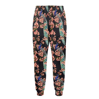 Peacock Pattern Print Design A01 Men's Casual Track Pants