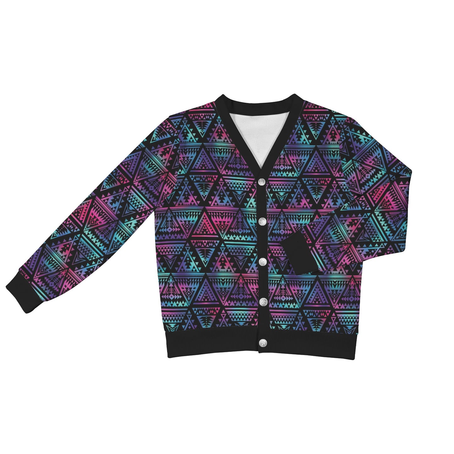 Tribal aztec Dark Multicolor Women's Cardigan