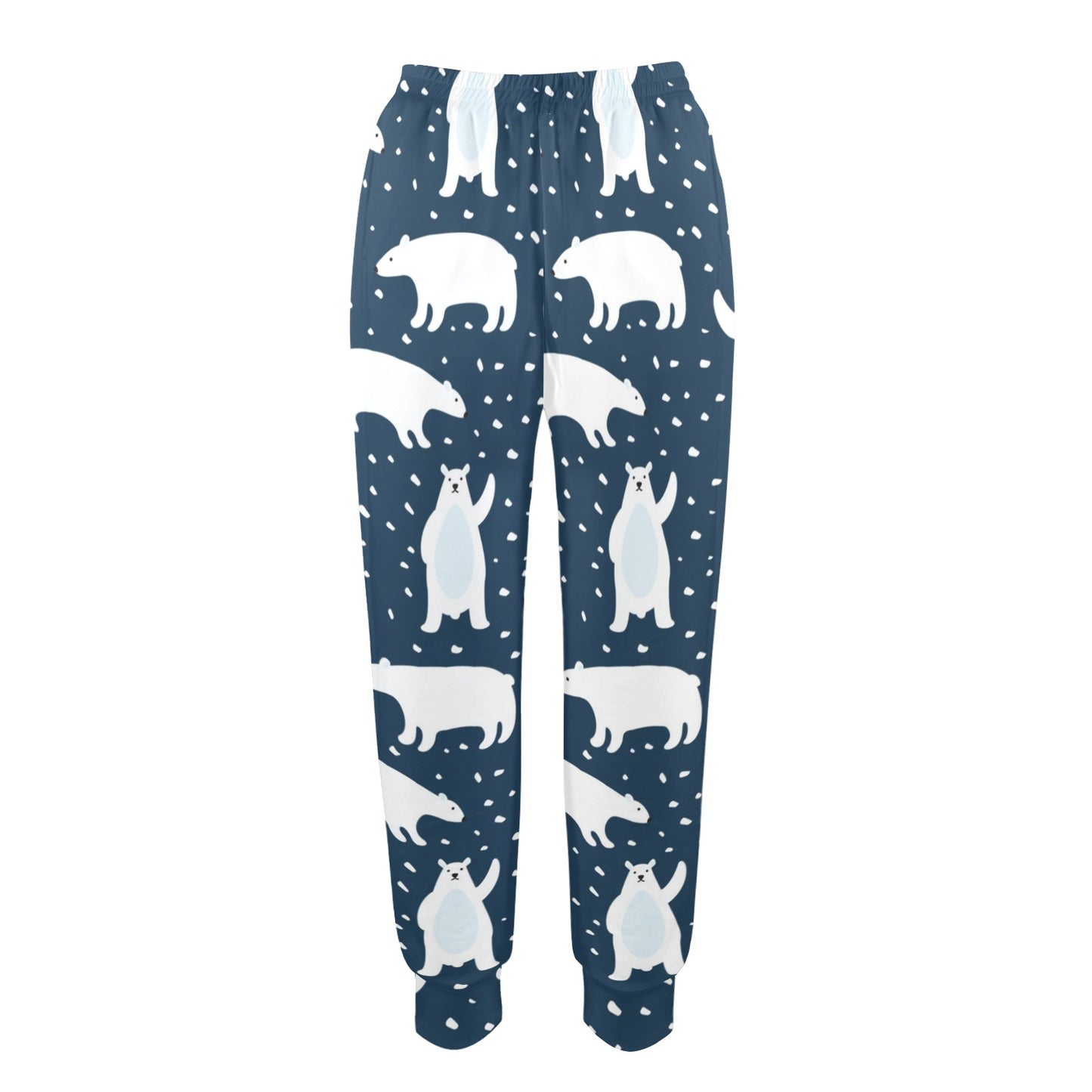 Polar Bear Pattern Print Design A02 Women's Casual Track Pants