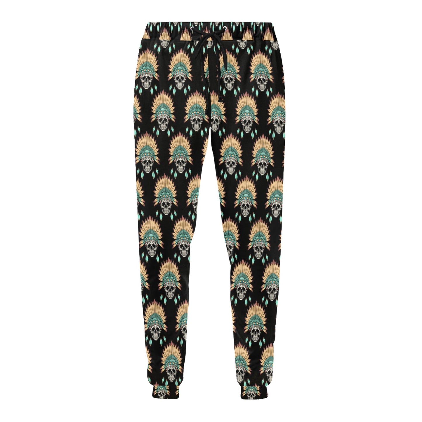 American indian Skull Pattern Men's Sweatpants