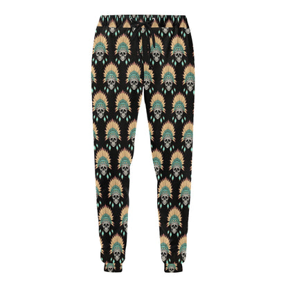 American indian Skull Pattern Men's Sweatpants