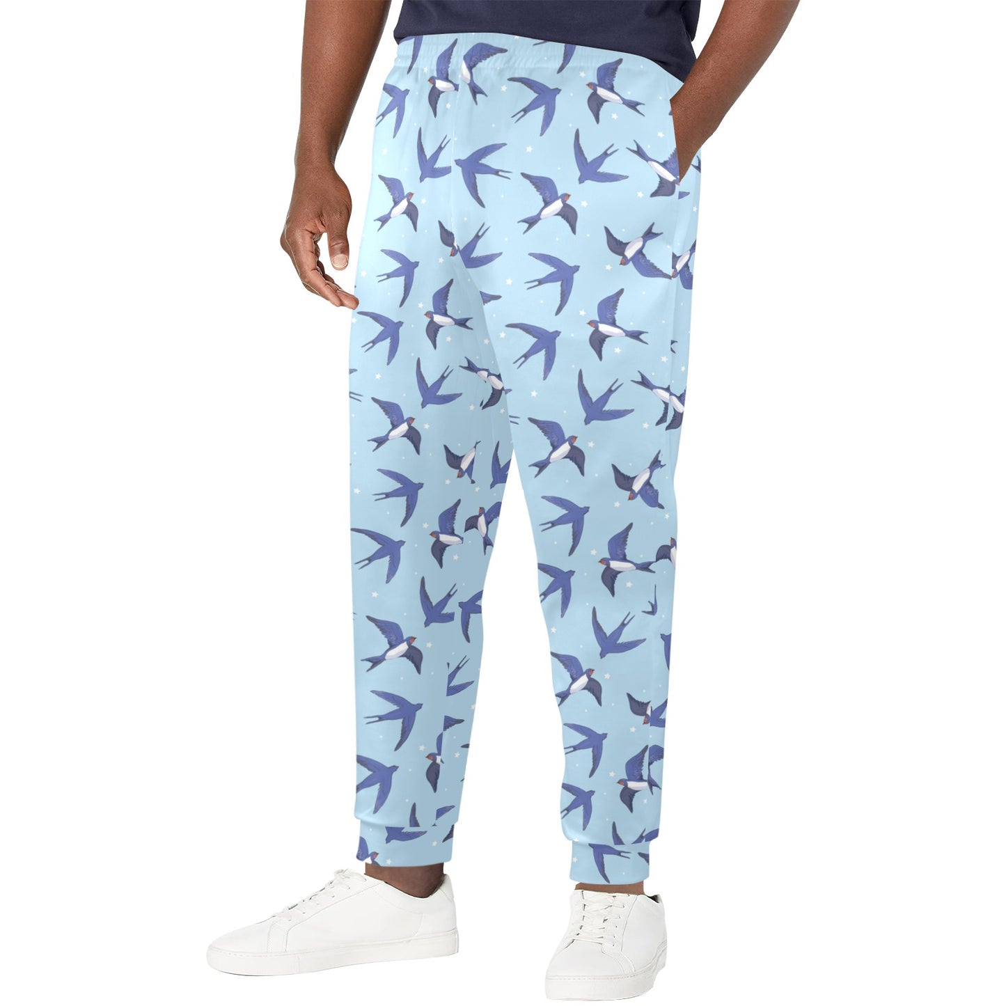 Swallow Bird Pattern Print Design 06 Men's Casual Track Pants
