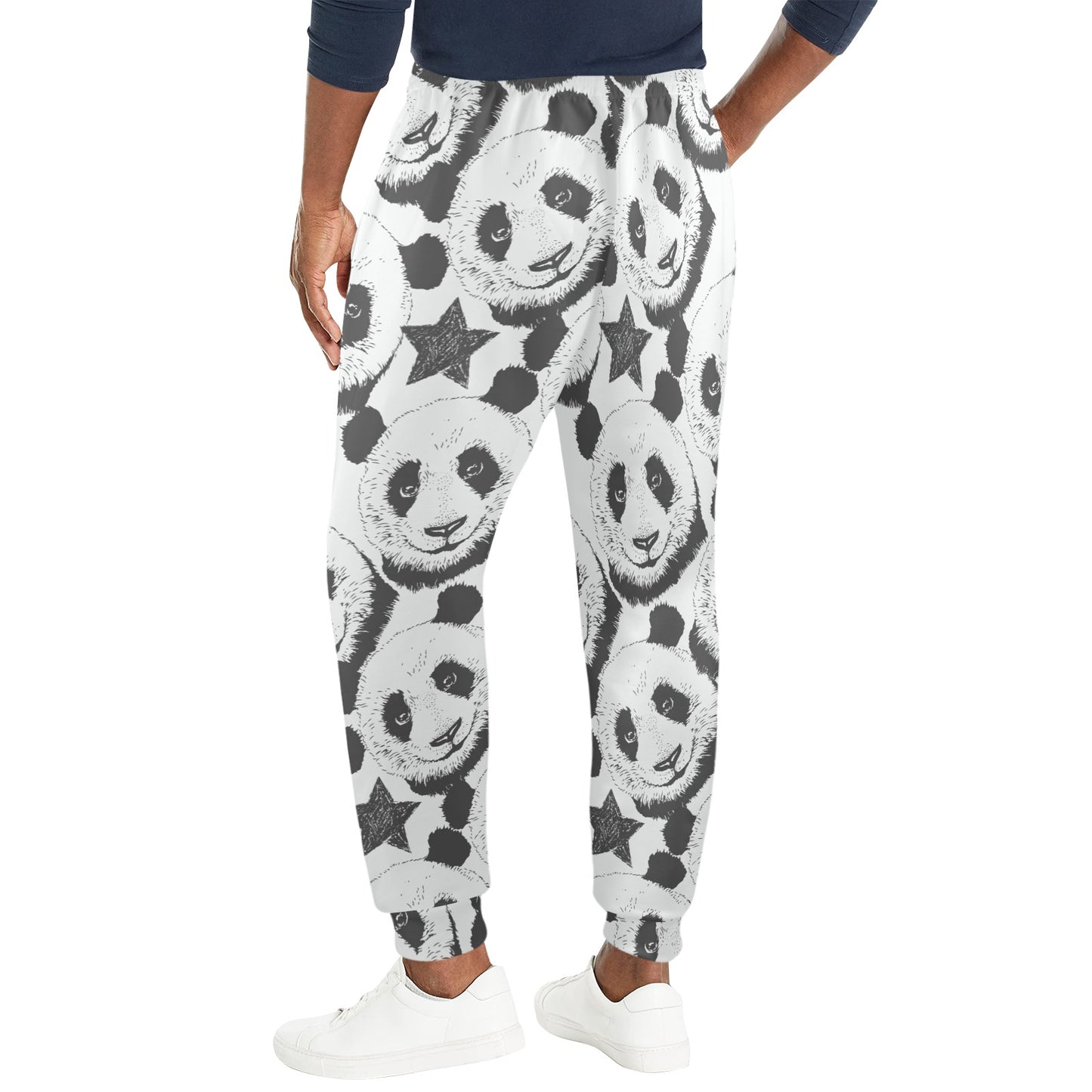 Panda Pattern Print Design A02 Men's Casual Track Pants