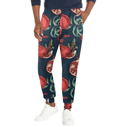 Pomegranate Pattern Print Design PG04 Men's Casual Track Pants