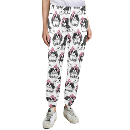 Japanese Chin Pattern Print Design 01 Women's Casual Track Pants