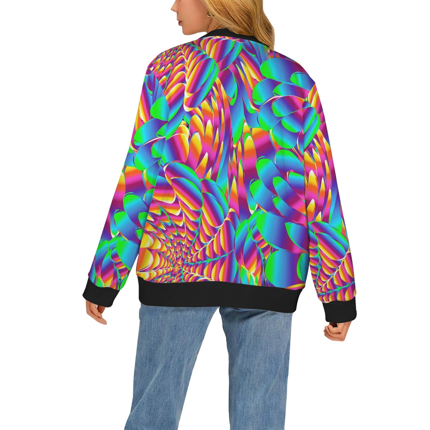Psychedelic Trippy Pattern Women's Cardigan