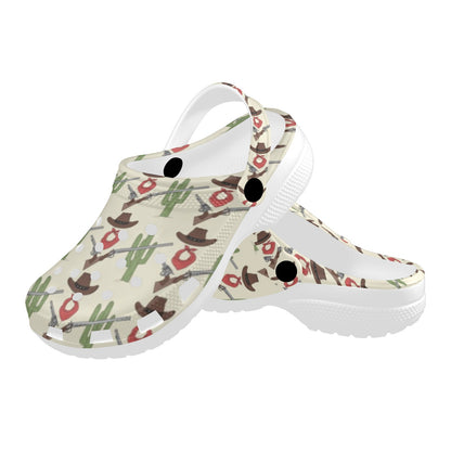 Western Cowboy Print Unisex Clogs Shoes