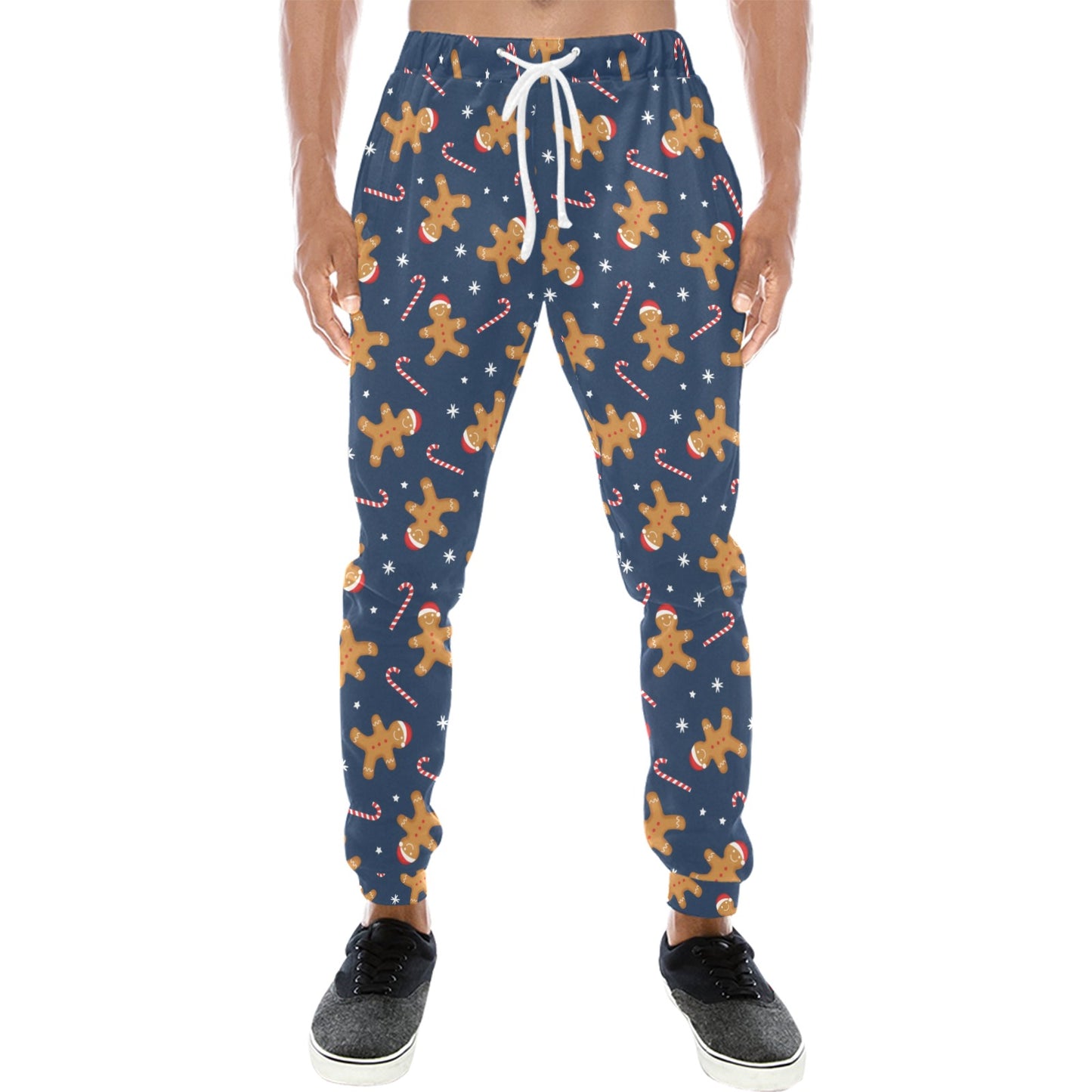 Gingerbread Pattern Print Design 01 Men's Sweatpants