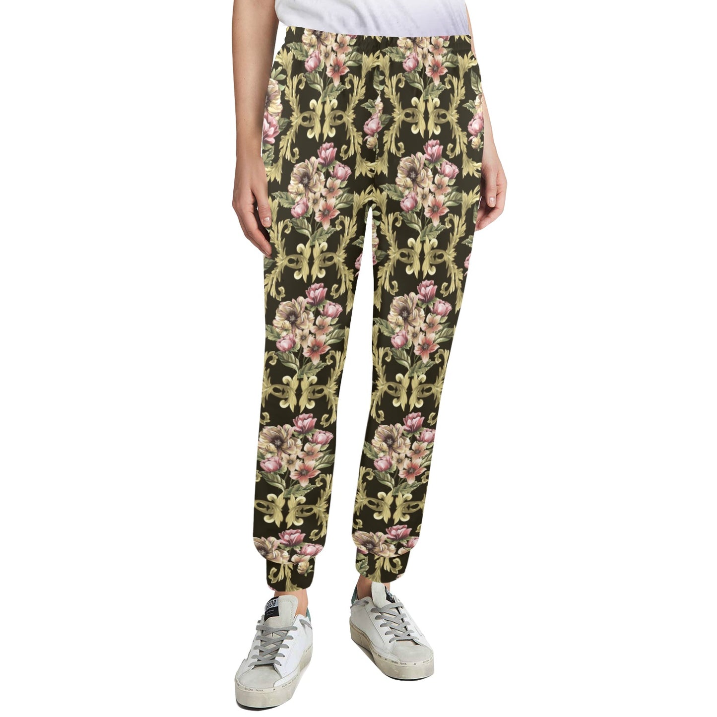 Baroque Pattern Print Design 02 Women's Casual Track Pants