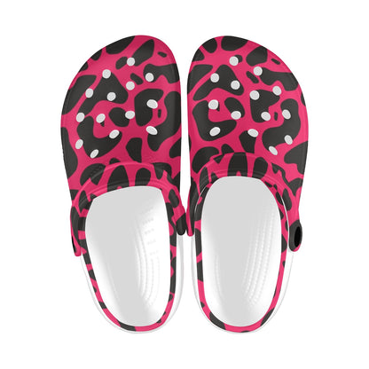 Cheetah Pink Print Pattern Unisex Clogs Shoes