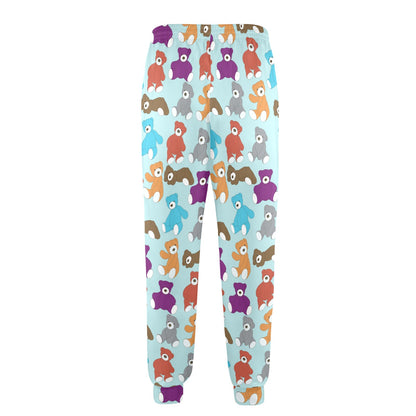 Bear Cute Pattern Print Design 03 Men's Casual Track Pants