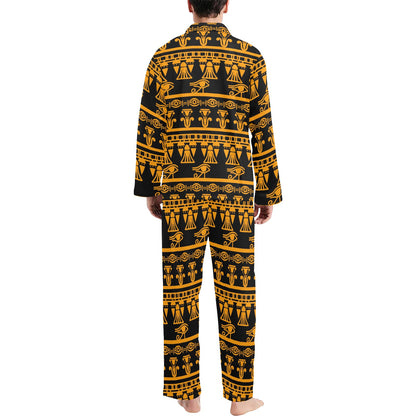 Eye of Horus Tribal Egypt Pattern Men's Long Pajama Set