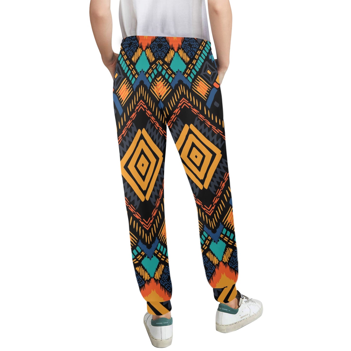 Kente Pattern Print Design 05 Women's Casual Track Pants