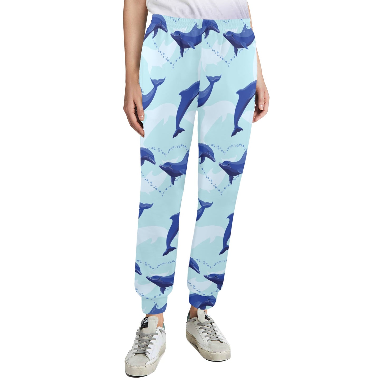Dolphin Heart Pattern Women's Casual Track Pants
