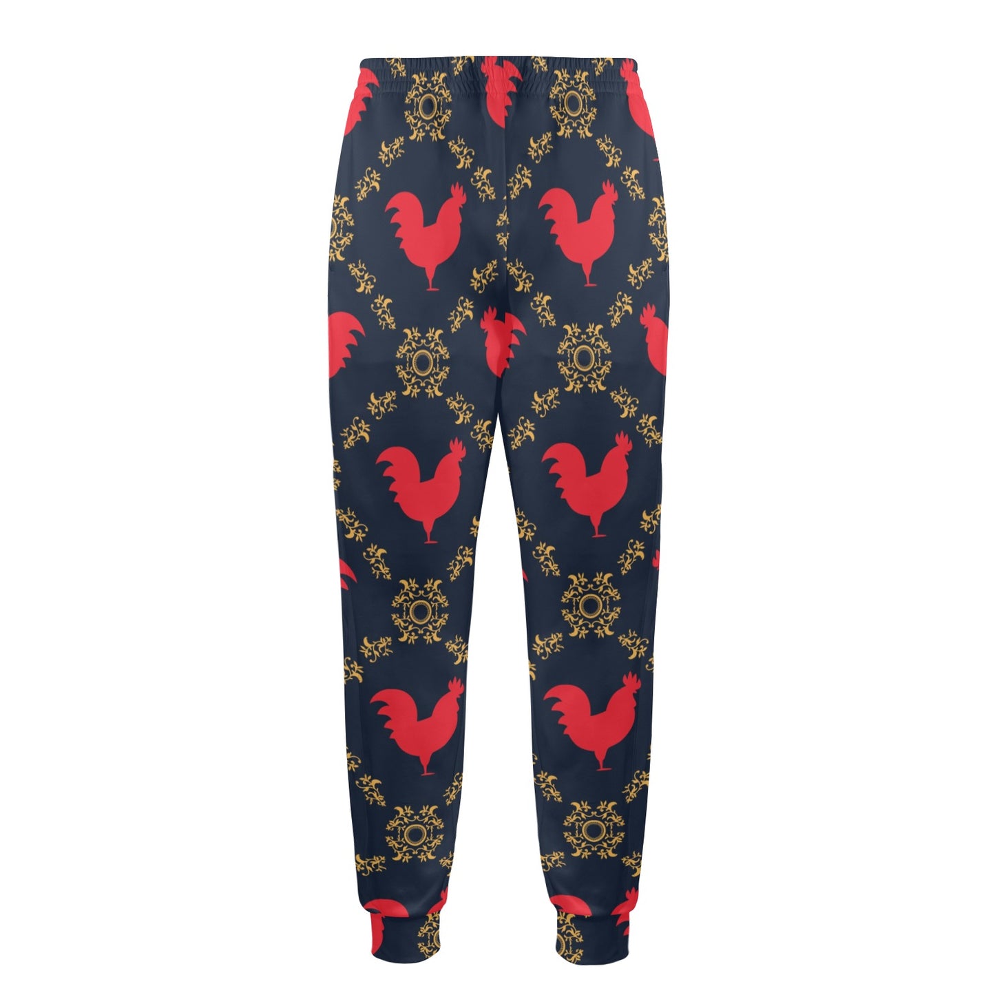 Rooster Pattern Print Design A02 Men's Casual Track Pants