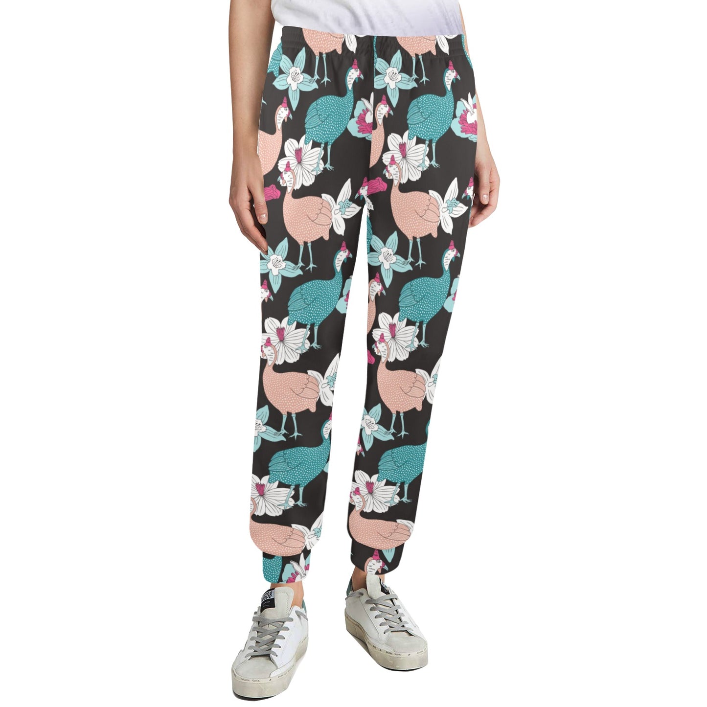 Guinea Fowl Pattern Print Design 03 Women's Casual Track Pants