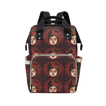 Day of the Dead Mexican Girl Diaper Bag Backpack