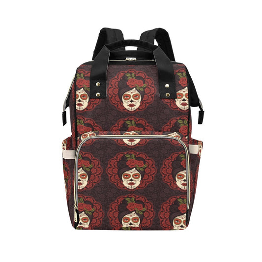 Day of the Dead Mexican Girl Diaper Bag Backpack