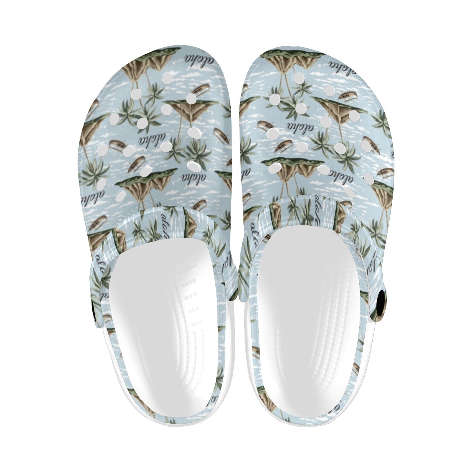 Aloha Hawaii island Design Themed Print Unisex Clogs Shoes