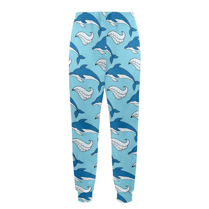 dolphin Design Print Pattern JJ0132 Men's Casual Track Pants