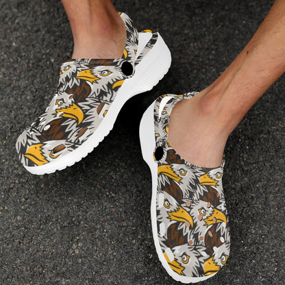 Eagles Head Pattern Unisex Clogs Shoes
