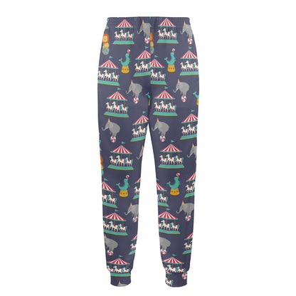 Circus elephant lion Design Print Pattern JJ036 Men's Casual Track Pants