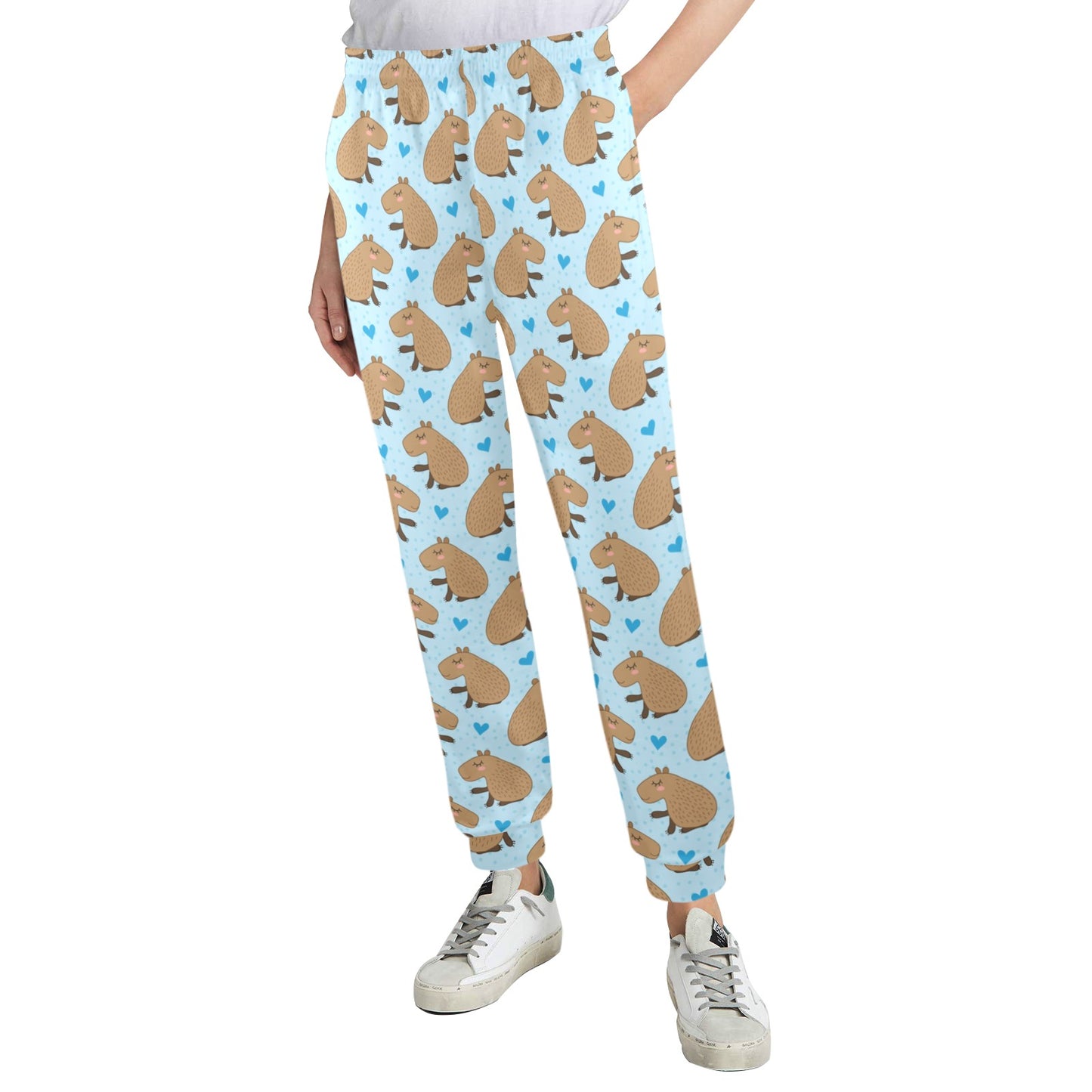 Capybara Pattern Print Design 01 Women's Casual Track Pants