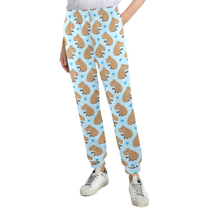 Capybara Pattern Print Design 01 Women's Casual Track Pants