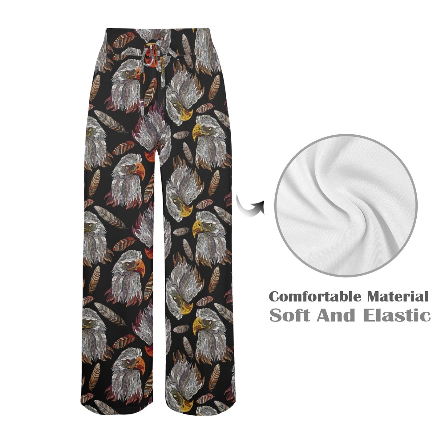 eagles Design Print Pattern JJ0157 Women's Wide Leg Lounge Pants