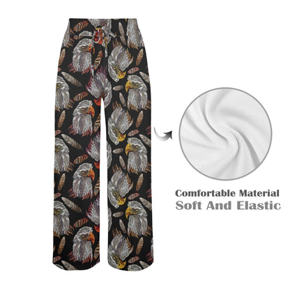 eagles Design Print Pattern JJ0157 Women's Wide Leg Lounge Pants