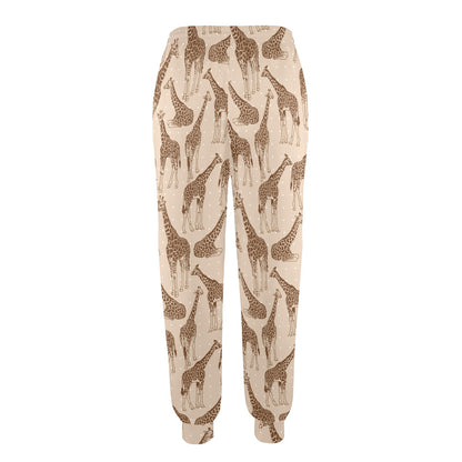 Giraffe Pattern Design Print Women's Casual Track Pants