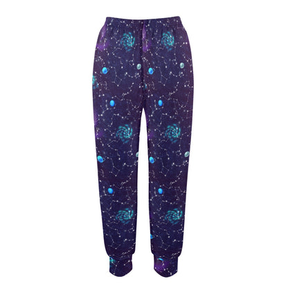 Zodiac Galaxy Design Print Women's Casual Track Pants