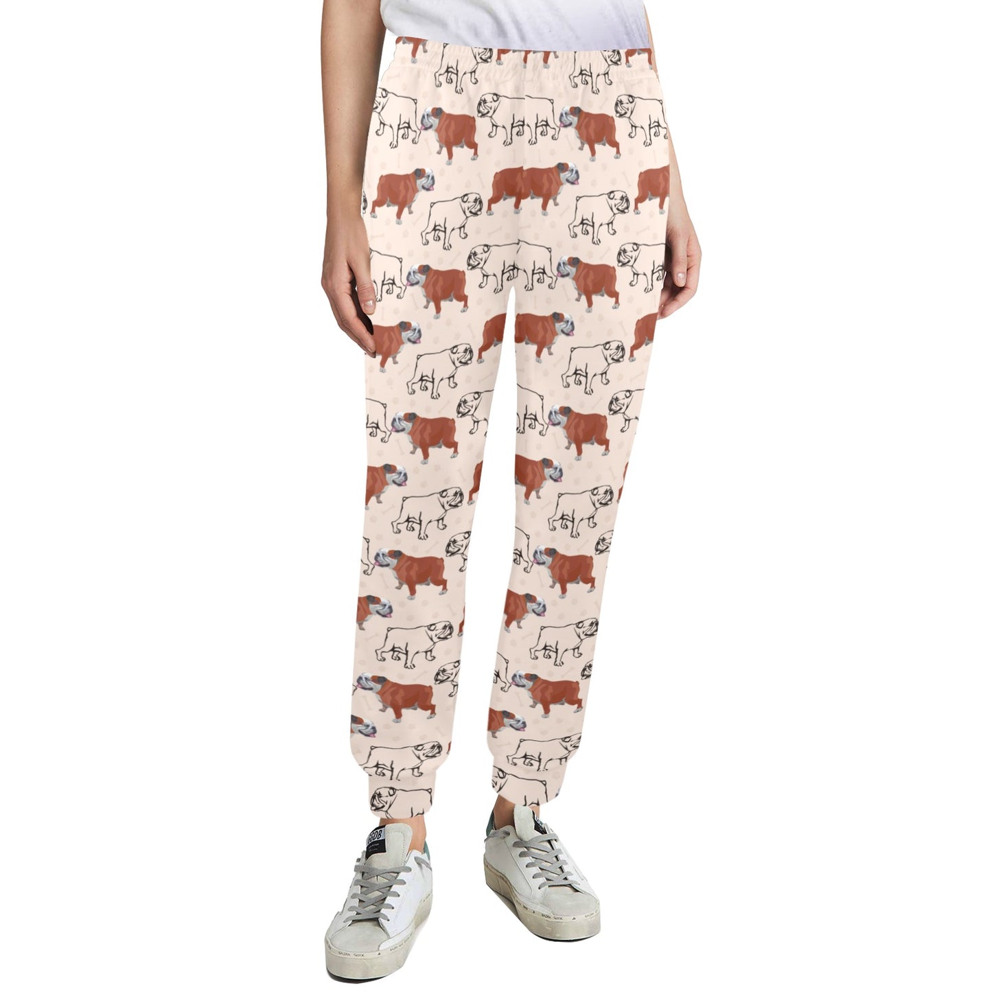 Bulldogs Pattern Print Design 04 Women's Casual Track Pants