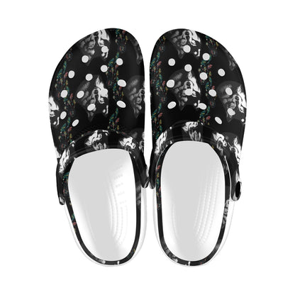 Wolf Black Dream Catcher Design Print Unisex Clogs Shoes