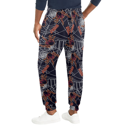 Tarantula Spiderwebs Pattern Print Design 01 Men's Casual Track Pants