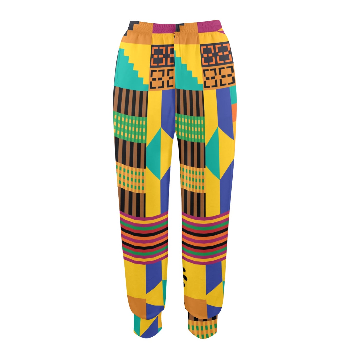 Kente Pattern Print Design 03 Women's Casual Track Pants
