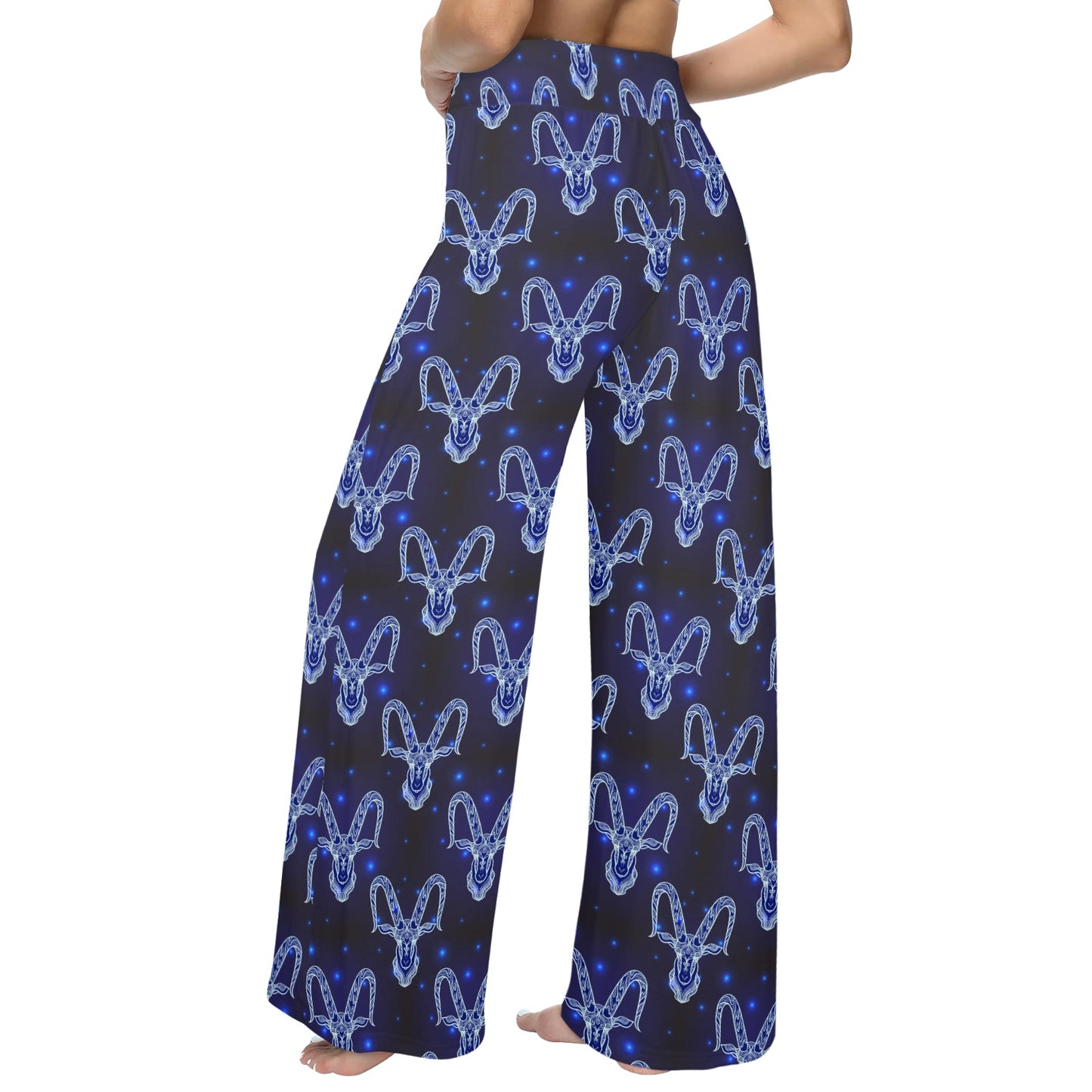 Goat Print Design LKS401 Women's Wide Leg Lounge Pants