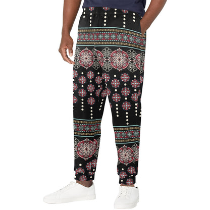 Ethnic Dot Style Print Pattern Men's Casual Track Pants