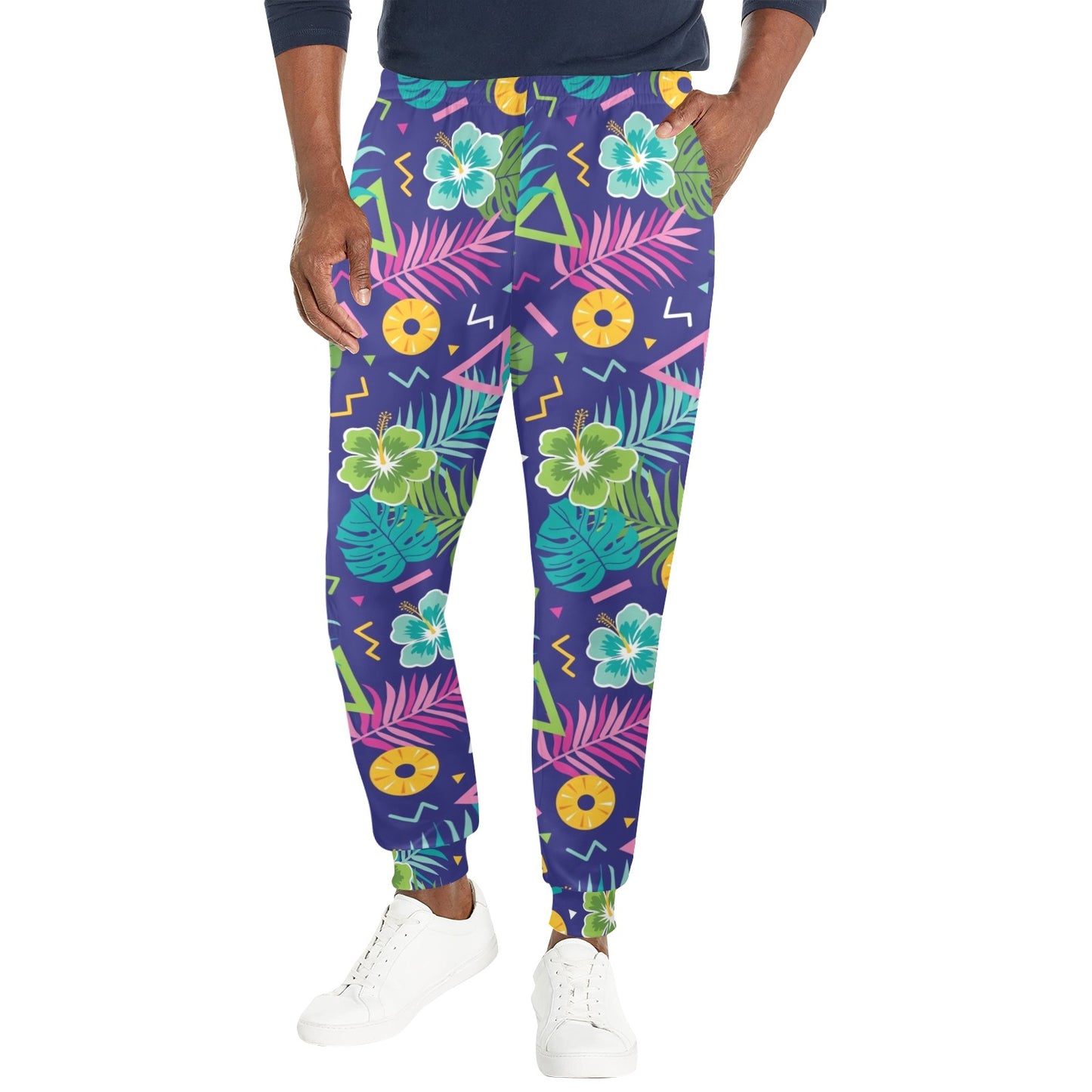 Hawaiian Themed Pattern Print Design H014 Men's Casual Track Pants