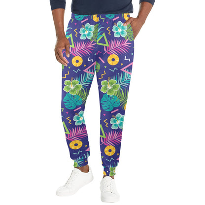 Hawaiian Themed Pattern Print Design H014 Men's Casual Track Pants