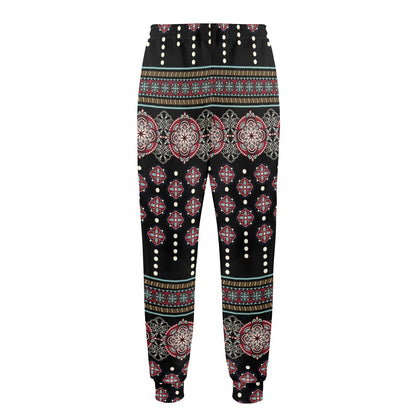 Ethnic Dot Style Print Pattern Men's Casual Track Pants