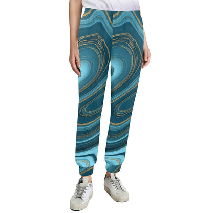 Liquid Pattern Print Design 04 Women's Casual Track Pants