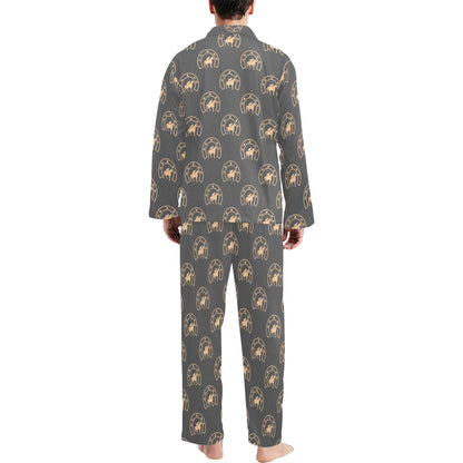 Horseshoe Print Design LKS306 Men's Long Pajama Set