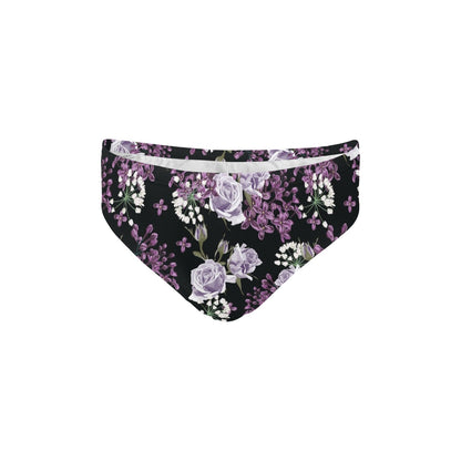 Lilac Pattern Print Design LI04 Men's Swimming Briefs