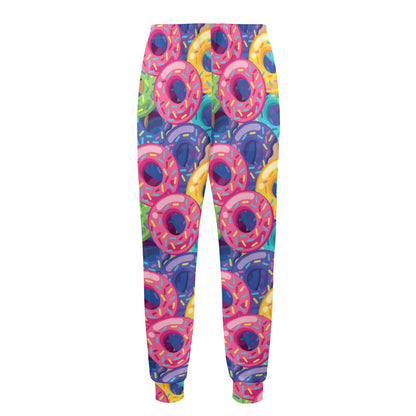 Donut Pattern Print Design DN010 Men's Casual Track Pants