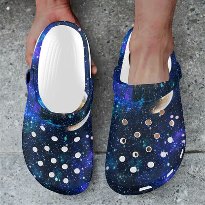 Galaxy Stardust Planet Space Print Unisex Clogs Shoes