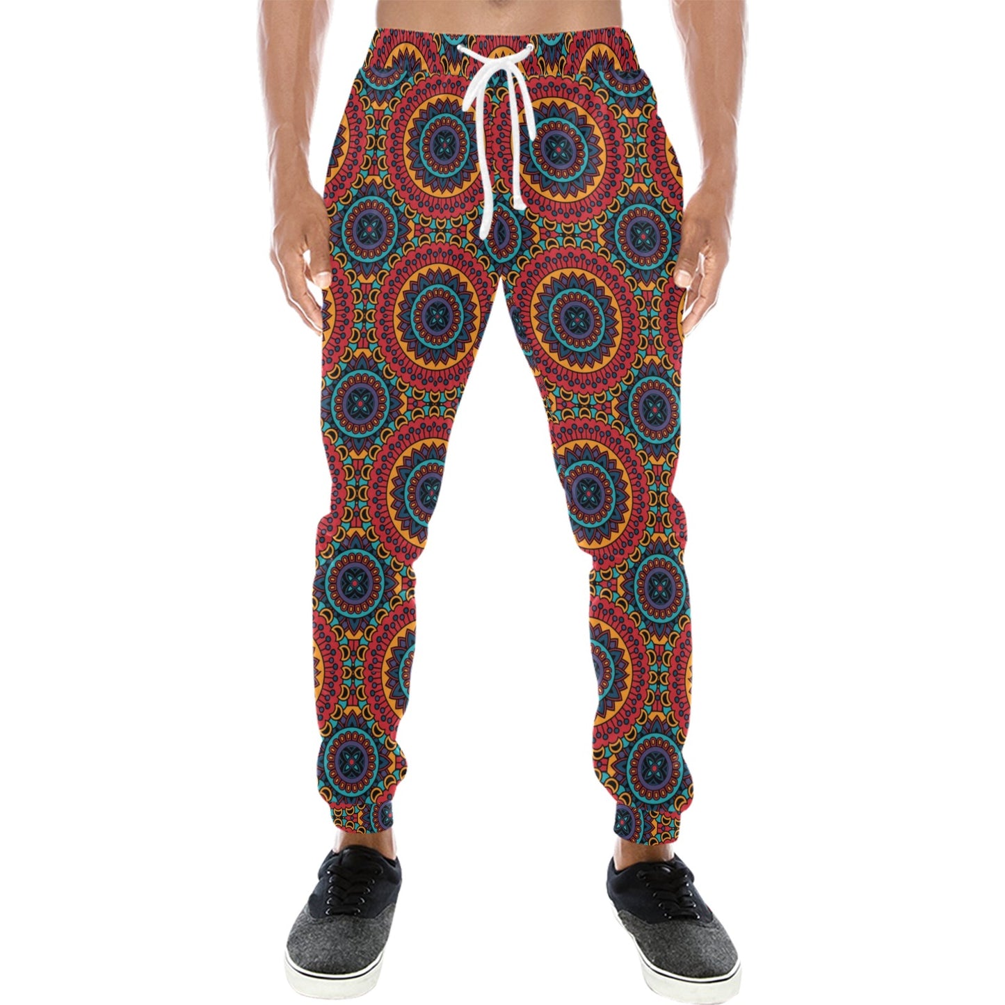 Bohemian Mandala Style Print Men's Sweatpants