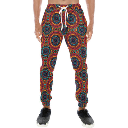 Bohemian Mandala Style Print Men's Sweatpants