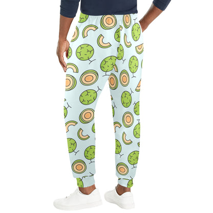 Cantaloupe Pattern Print Design 02 Men's Casual Track Pants